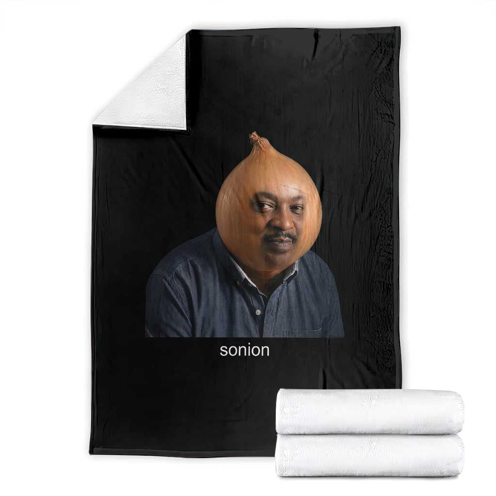Viral Sonion Surreal Meme Throw Blanket Funny Crying Onion Man Aesthetic Joke