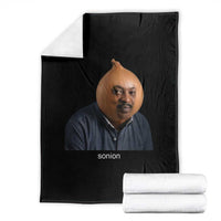 Viral Sonion Surreal Meme Throw Blanket Funny Crying Onion Man Aesthetic Joke