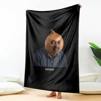 Viral Sonion Surreal Meme Throw Blanket Funny Crying Onion Man Aesthetic Joke