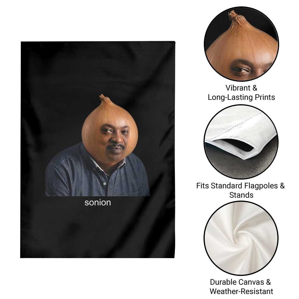 Viral Sonion Surreal Meme Garden Flag Funny Crying Onion Man Aesthetic Joke