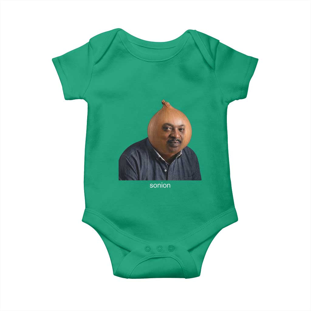 Viral Sonion Surreal Meme Baby Onesie Funny Crying Onion Man Aesthetic Joke