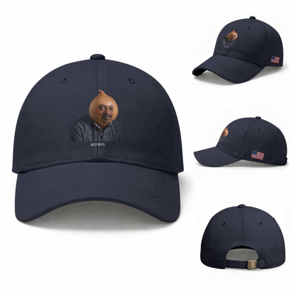Viral Sonion Surreal Meme Baseball Cap Funny Crying Onion Man Aesthetic Joke