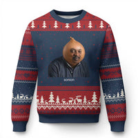 Viral Sonion Surreal Meme Ugly Christmas Sweater Funny Crying Onion Man Aesthetic Joke