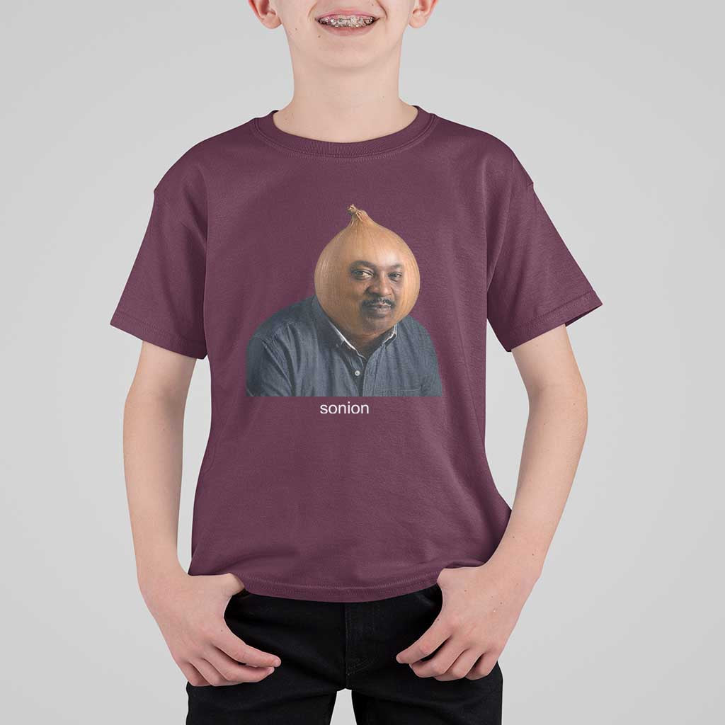 Viral Sonion Surreal Meme T Shirt For Kid Funny Crying Onion Man Aesthetic Joke