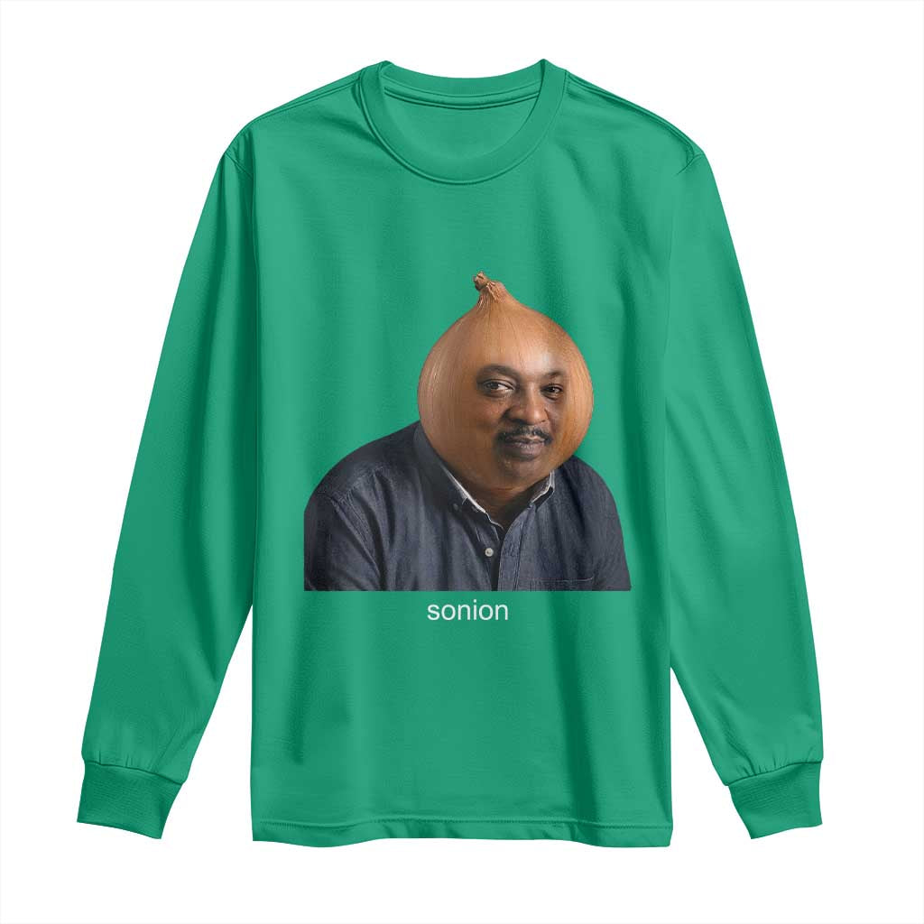 Viral Sonion Surreal Meme Long Sleeve Shirt Funny Crying Onion Man Aesthetic Joke