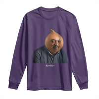 Viral Sonion Surreal Meme Long Sleeve Shirt Funny Crying Onion Man Aesthetic Joke
