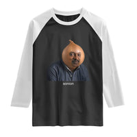 Viral Sonion Surreal Meme Raglan Shirt Funny Crying Onion Man Aesthetic Joke
