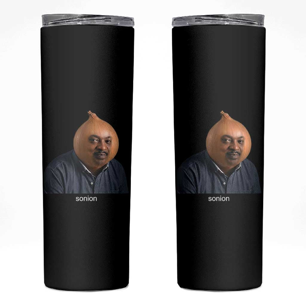Viral Sonion Surreal Meme Skinny Tumbler Funny Crying Onion Man Aesthetic Joke