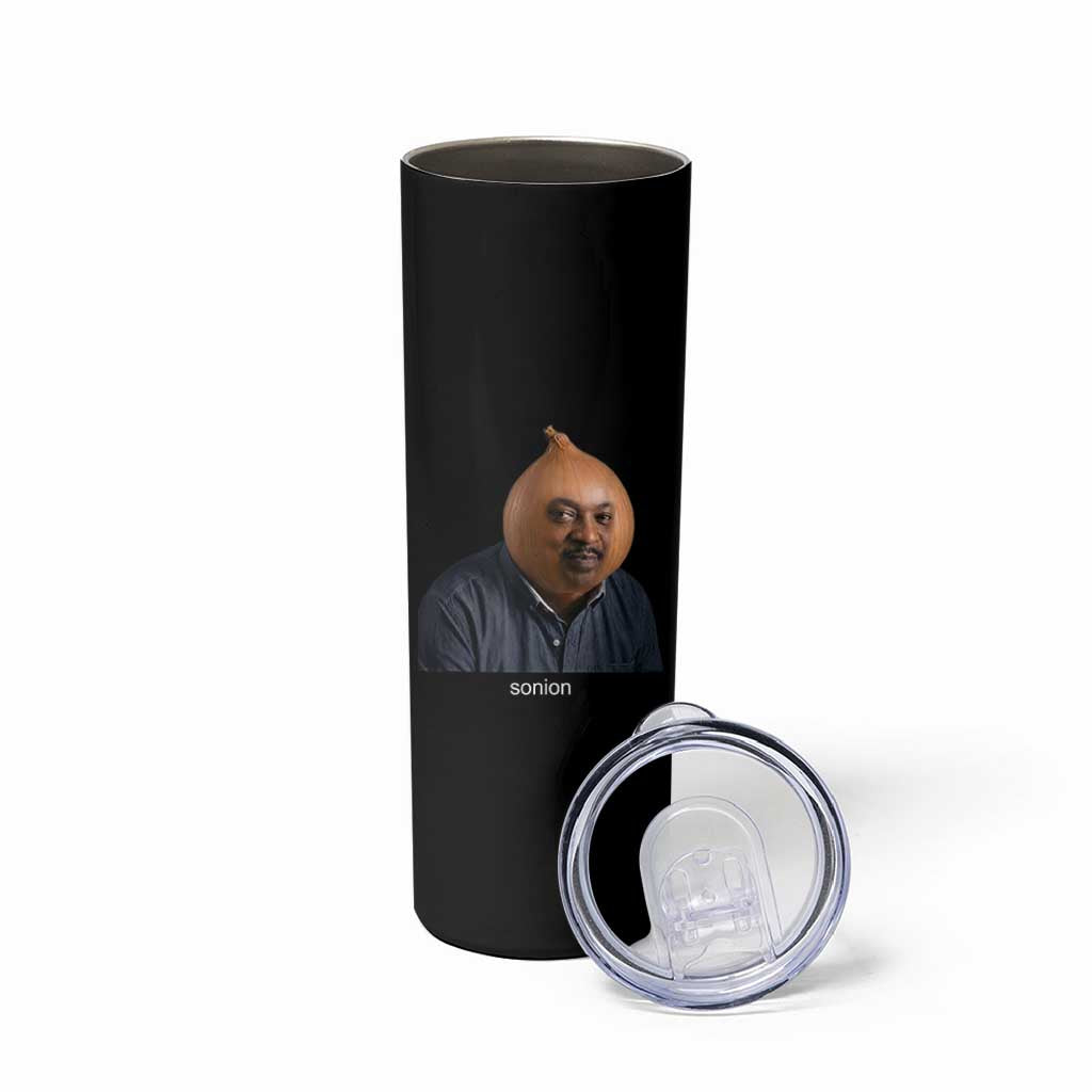 Viral Sonion Surreal Meme Skinny Tumbler Funny Crying Onion Man Aesthetic Joke