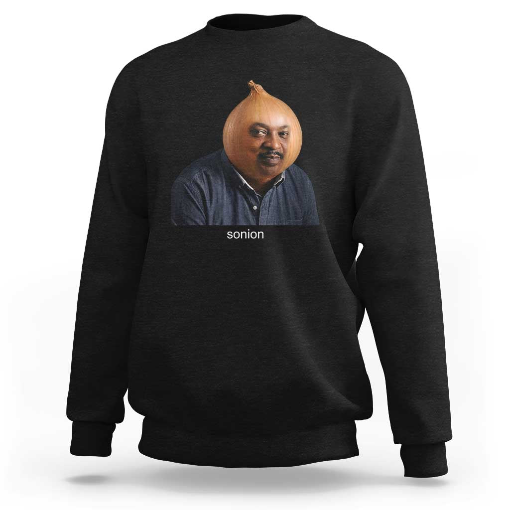 Viral Sonion Surreal Meme Sweatshirt Funny Crying Onion Man Aesthetic Joke