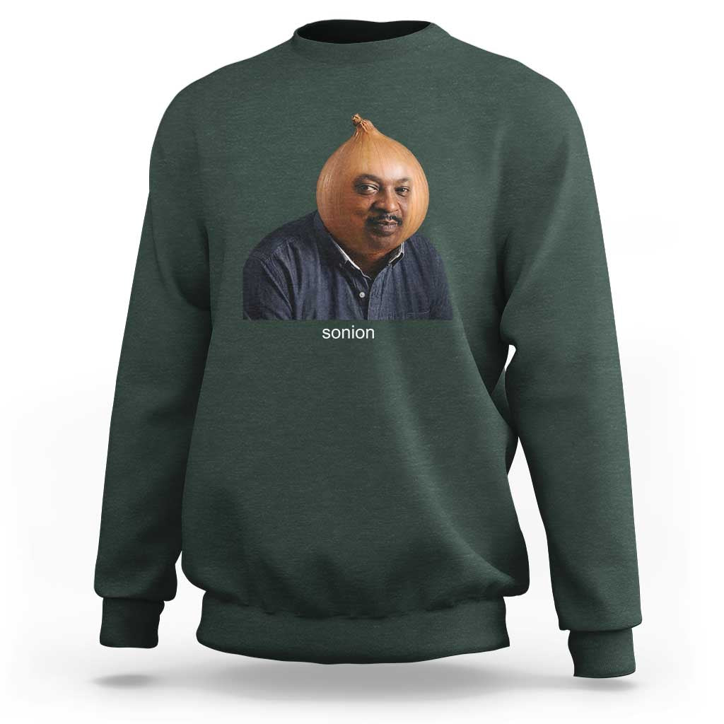 Viral Sonion Surreal Meme Sweatshirt Funny Crying Onion Man Aesthetic Joke