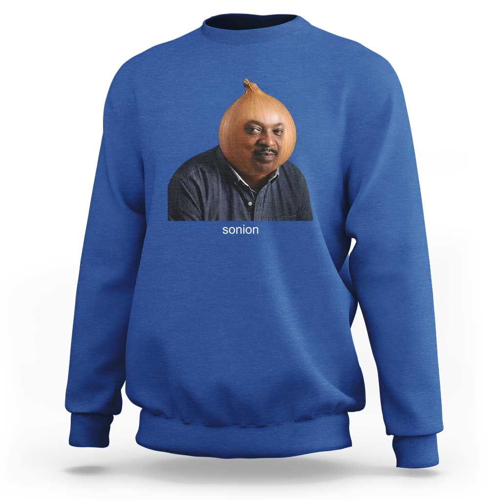 Viral Sonion Surreal Meme Sweatshirt Funny Crying Onion Man Aesthetic Joke