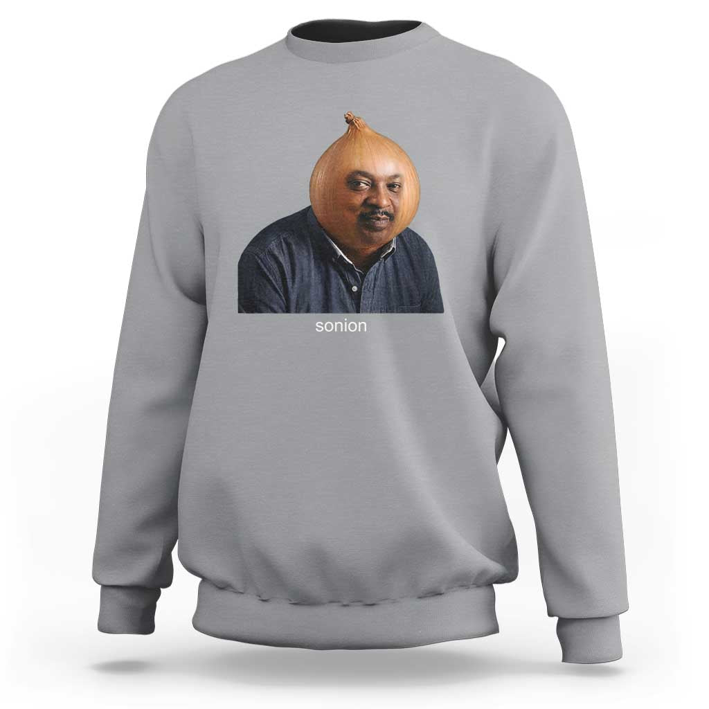Viral Sonion Surreal Meme Sweatshirt Funny Crying Onion Man Aesthetic Joke