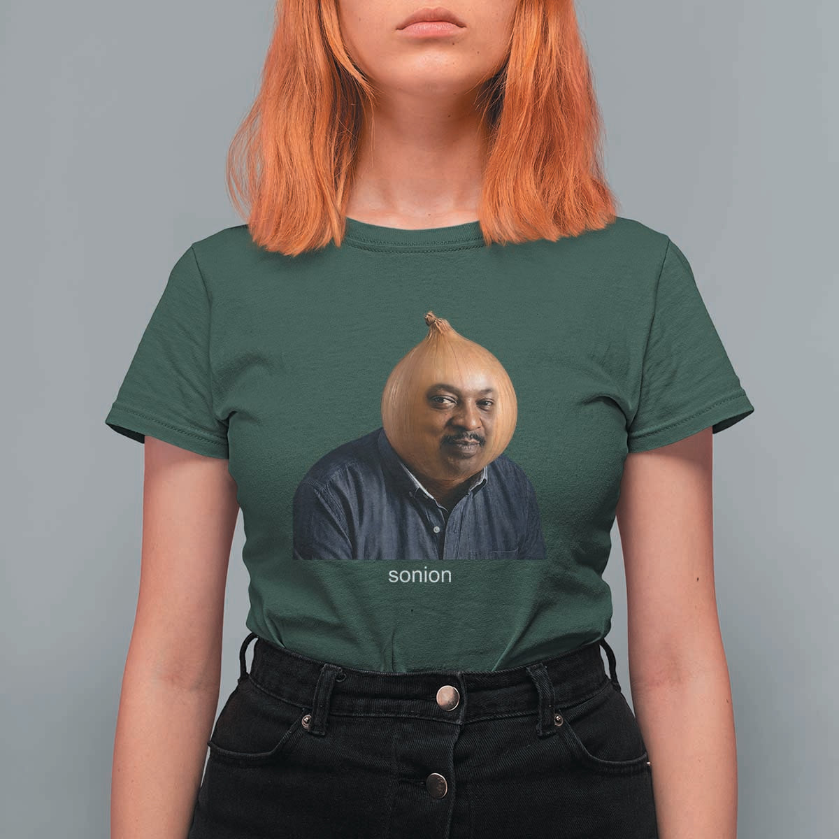 Viral Sonion Surreal Meme T Shirt For Women Funny Crying Onion Man Aesthetic Joke