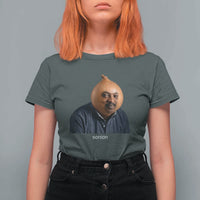Viral Sonion Surreal Meme T Shirt For Women Funny Crying Onion Man Aesthetic Joke