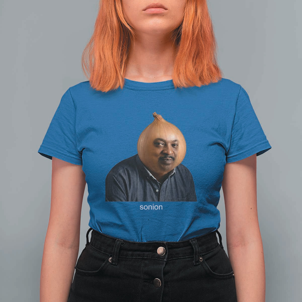 Viral Sonion Surreal Meme T Shirt For Women Funny Crying Onion Man Aesthetic Joke
