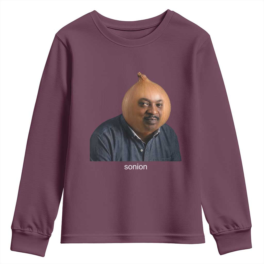 Viral Sonion Surreal Meme Youth Sweatshirt Funny Crying Onion Man Aesthetic Joke