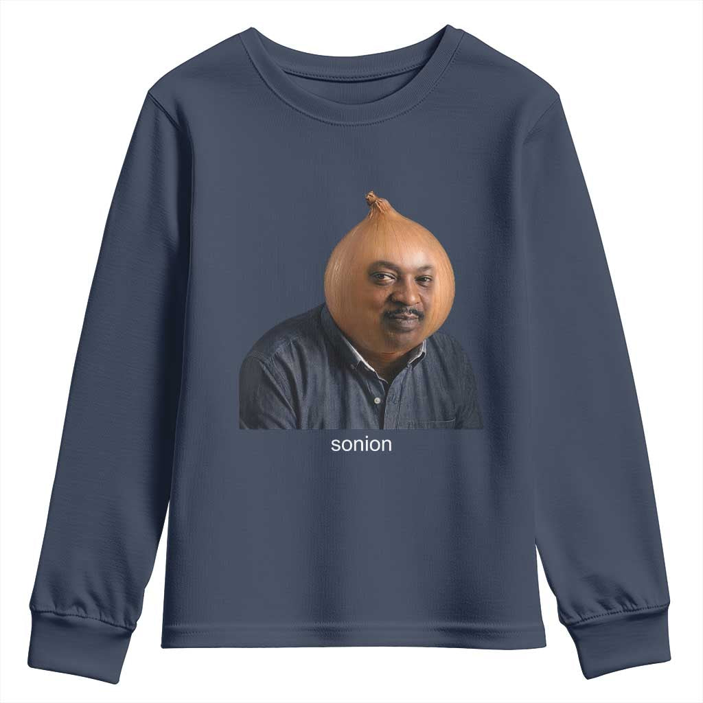 Viral Sonion Surreal Meme Youth Sweatshirt Funny Crying Onion Man Aesthetic Joke