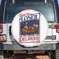 Get In Loser We're Crossing The Delaware 1776 to 2026 Retro Spare Tire Cover Funny George Washington Patriotic Fireworks Semiquincentennial