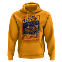 Get In Loser We're Crossing The Delaware 1776 to 2026 Retro Hoodie Funny George Washington Patriotic Fireworks Semiquincentennial