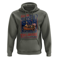 Get In Loser We're Crossing The Delaware 1776 to 2026 Retro Hoodie Funny George Washington Patriotic Fireworks Semiquincentennial