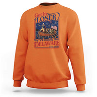 Get In Loser We're Crossing The Delaware 1776 to 2026 Retro Sweatshirt Funny George Washington Patriotic Fireworks Semiquincentennial