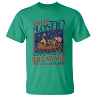Get In Loser We're Crossing The Delaware 1776 to 2026 Retro T Shirt Funny George Washington Patriotic Fireworks Semiquincentennial