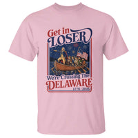 Get In Loser We're Crossing The Delaware 1776 to 2026 Retro T Shirt Funny George Washington Patriotic Fireworks Semiquincentennial