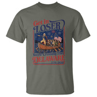 Get In Loser We're Crossing The Delaware 1776 to 2026 Retro T Shirt Funny George Washington Patriotic Fireworks Semiquincentennial