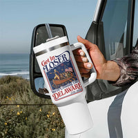 Get In Loser We're Crossing The Delaware 1776 to 2026 Retro Tumbler With Handle Funny George Washington Patriotic Fireworks Semiquincentennial