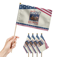 Get In Loser We're Crossing The Delaware 1776 to 2026 Retro Patriotic Handheld Flag Funny George Washington Fireworks Semiquincentennial