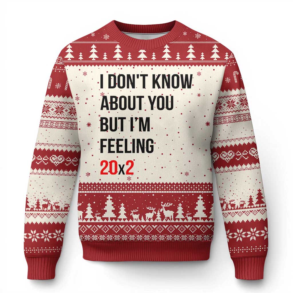 Funny 40th Birthday Pop Culture Lyric Parody Ugly Christmas Sweater Im Feeling 20x2 40 Years Old Milestone Bday Gag Gift