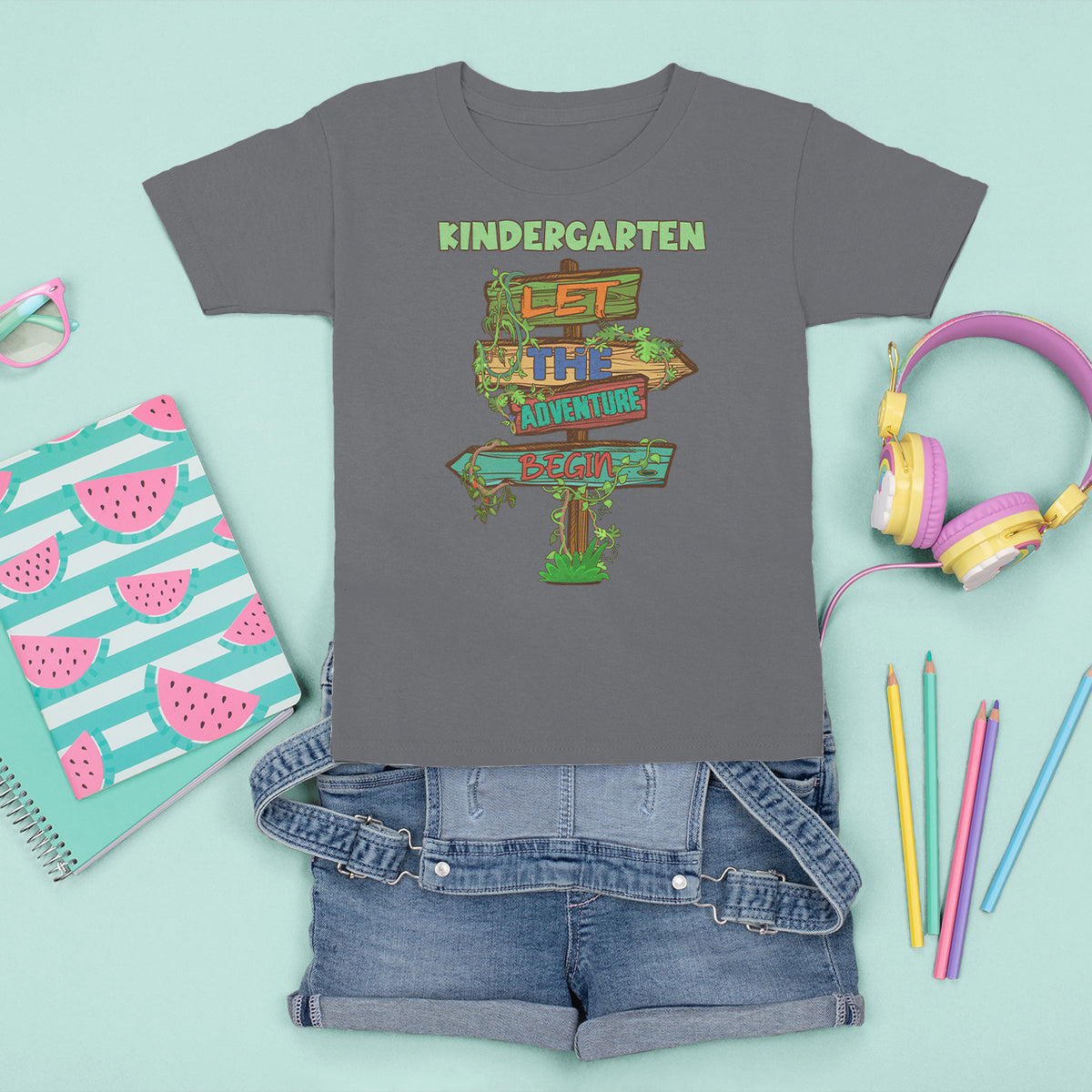 First Day Of Kindergarten T Shirt For Kid Adventure Begin Back To School - Wonder Print Shop