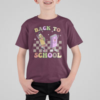 Welcome Back To School T Shirt For Kid Happy First Day Of School Cute Retro Groovy - Wonder Print Shop