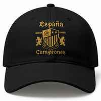 Reino De Espana Campeones Crest Graphic Baseball Cap Vintage Spain Champions 2 Stars Spanish Pride Sports Fan