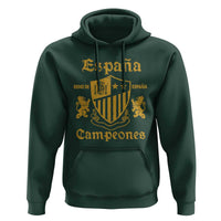 Reino De Espana Campeones Crest Graphic Hoodie Vintage Spain Champions 2 Stars Spanish Pride Sports Fan