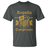 Reino De Espana Campeones Crest Graphic T Shirt Vintage Spain Champions 2 Stars Spanish Pride Sports Fan