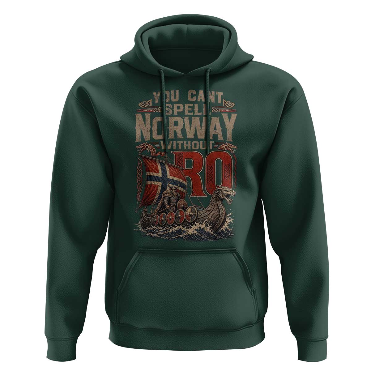 Funny You Cant Spell Norway Without RO Hoodie Vintage Longship Viking Row Spirit Heritage
