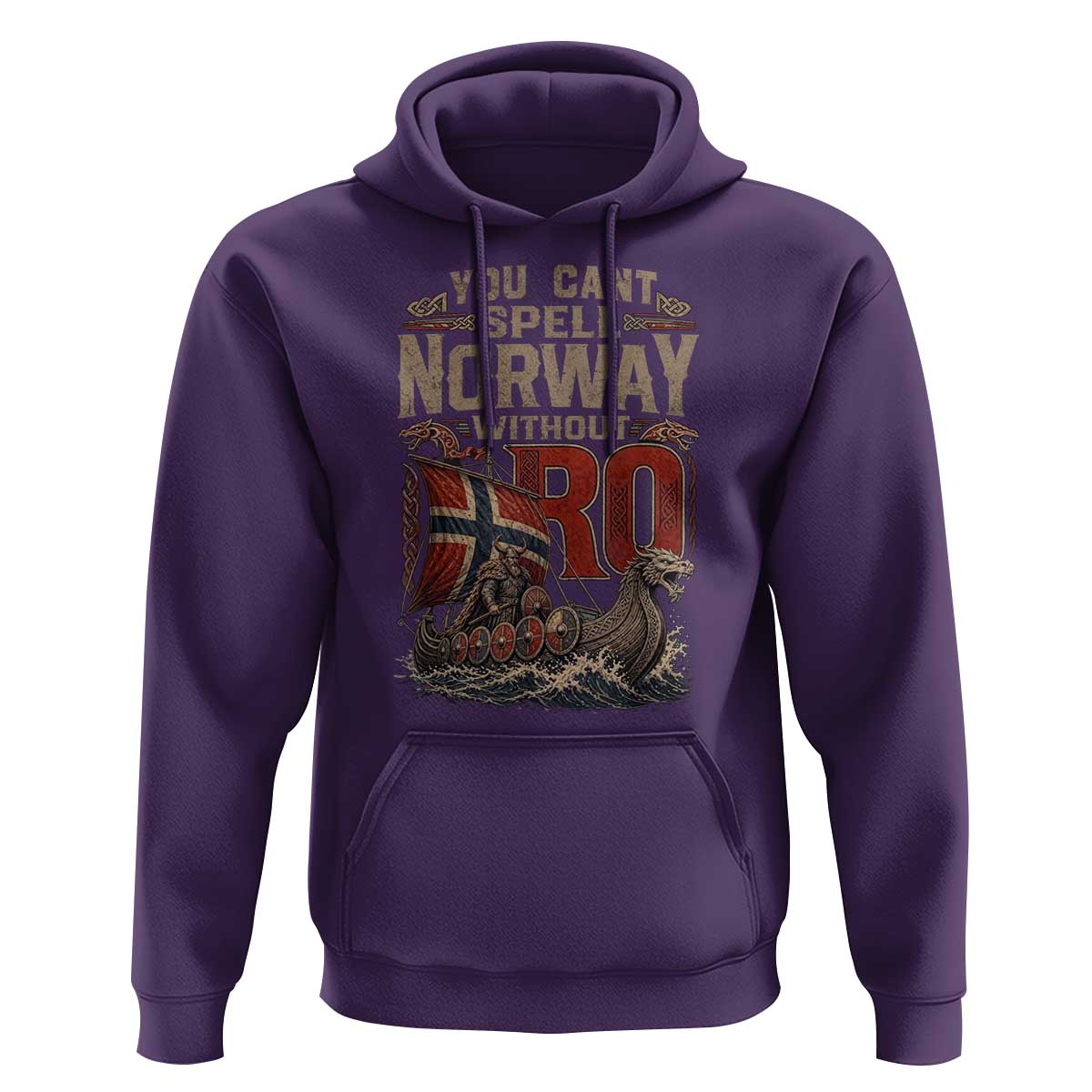 Funny You Cant Spell Norway Without RO Hoodie Vintage Longship Viking Row Spirit Heritage