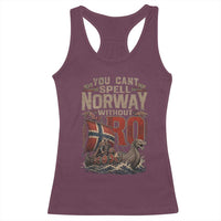Funny You Cant Spell Norway Without RO Racerback Tank Top Vintage Longship Viking Row Spirit Heritage