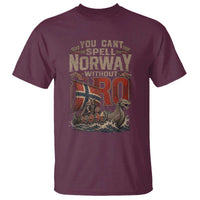 Funny You Cant Spell Norway Without RO T Shirt Vintage Longship Viking Row Spirit Heritage