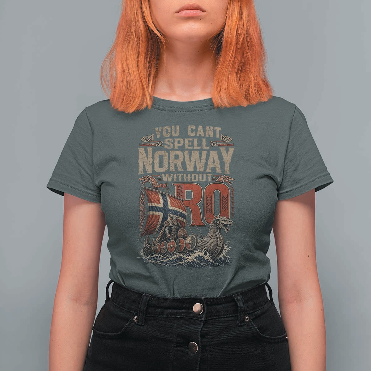Funny You Cant Spell Norway Without RO T Shirt For Women Vintage Longship Viking Row Spirit Heritage