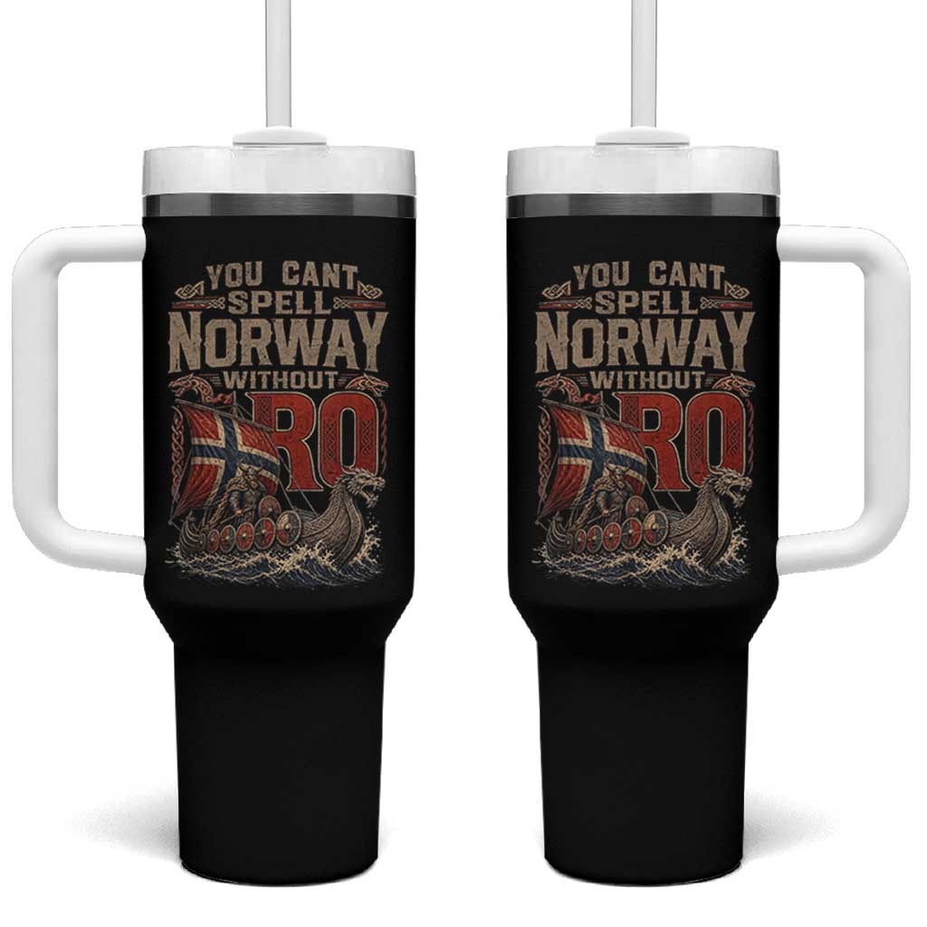 Funny You Cant Spell Norway Without RO Tumbler With Handle Vintage Longship Viking Row Spirit Heritage