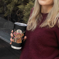 Hot Mess Highland Cow Pink Leopard Coquette Tumbler Cup Cute Western Country Mom Life