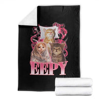 Eepy Sleepy Cats Y2K Bootleg Meme Graphic Throw Blanket Funny Internet Culture Humor