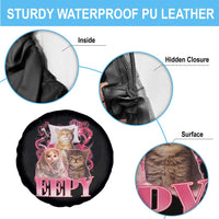 Eepy Sleepy Cats Y2K Bootleg Meme Graphic Spare Tire Cover Funny Internet Culture Humor