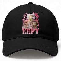 Eepy Sleepy Cats Y2K Bootleg Meme Graphic Baseball Cap Funny Internet Culture Humor