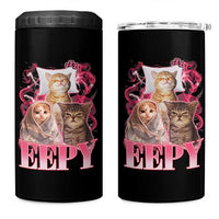 Eepy Sleepy Cats Y2K Bootleg Meme Graphic 4 in 1 Can Cooler Tumbler Funny Internet Culture Humor