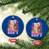 Eepy Sleepy Cats Y2K Bootleg Meme Graphic Ceramic Ornament Funny Internet Culture Humor