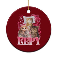 Eepy Sleepy Cats Y2K Bootleg Meme Graphic Ceramic Ornament Funny Internet Culture Humor